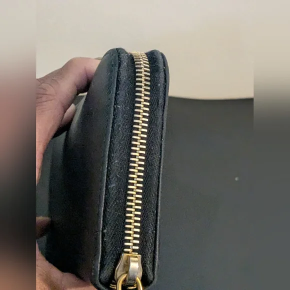 PRADA Authentic Genuine Saffiano Leather Ribbon Long Black Gold Hardware Wallet - Picture 4 of 15